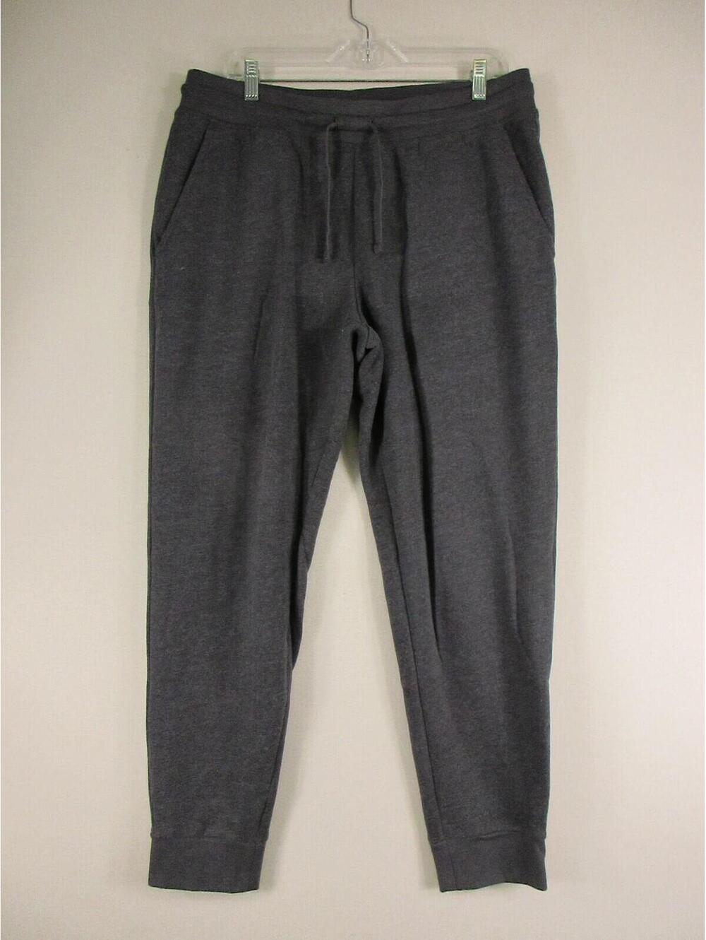 Tek Gear Sweatpants Mens L Ultrasoft Fleece Dark Gray Jogger Drawstring Pockets
